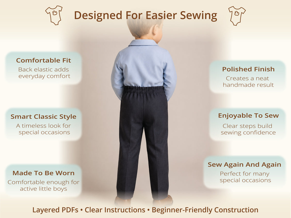 Charlie Formal Pants sewing pattern – key benefits and design highlights