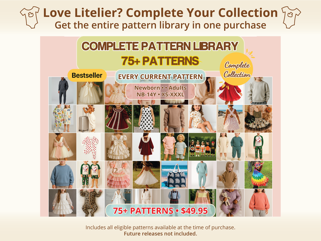 Complete Pattern Library: every current Litelier sewing pattern in one purchase