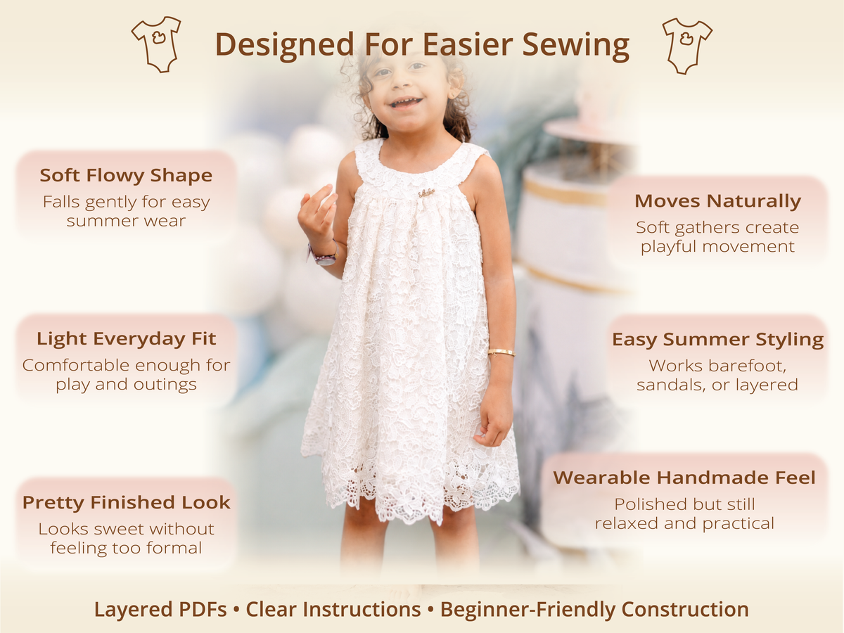 Lara Halter Sundress PDF Kids' Sewing Pattern