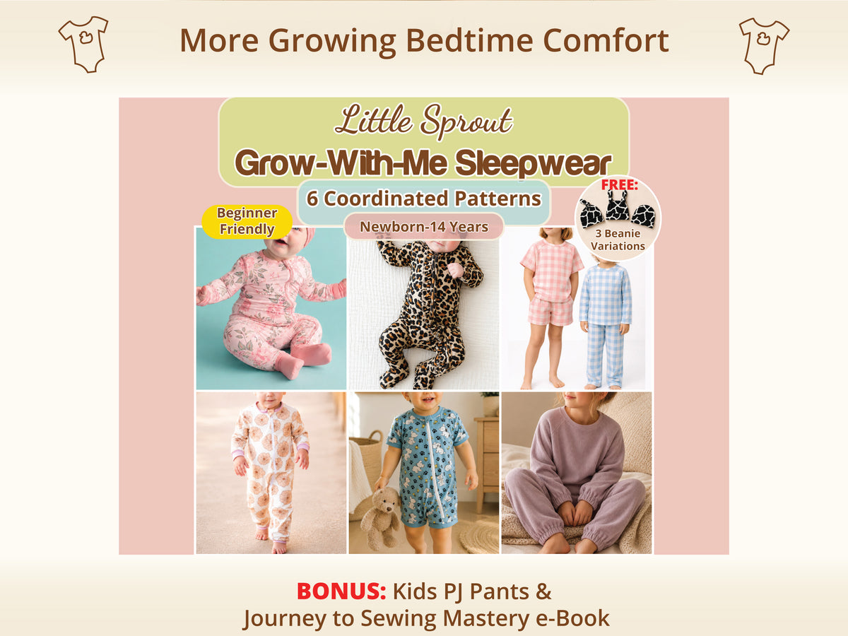 Sweet Dreams Baby Zipper Sleeper Bundle – more Litelier sewing pattern bundles