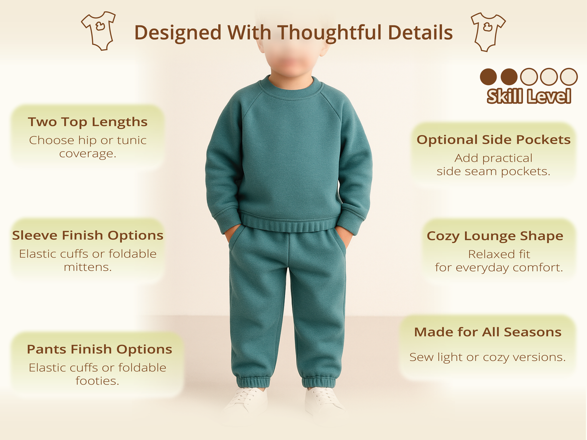 Snuggle Squad Lounge Set PDF Kids' Sewing Pattern