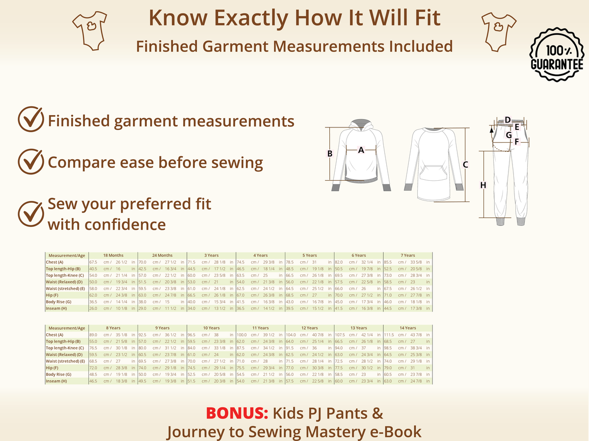 Cozy Cubs Jogger Set PDF Kids' Sewing Pattern