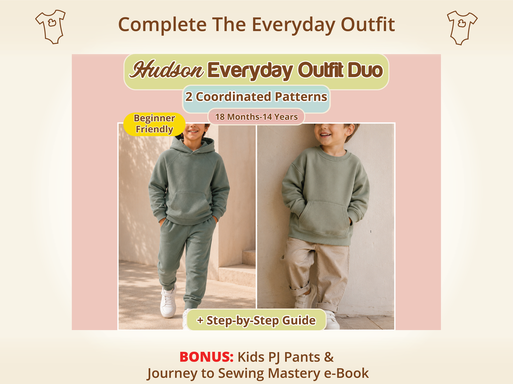 Cozy Cubs Jogger Set PDF Kids' Sewing Pattern